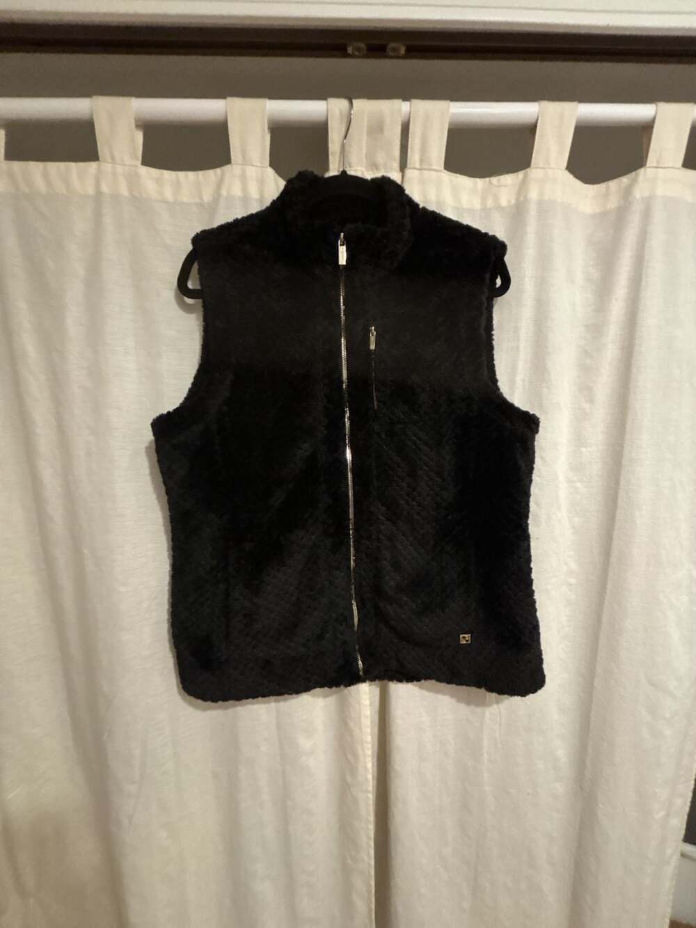 Calvin Klein Faux Fur Chevron Quilted Vest